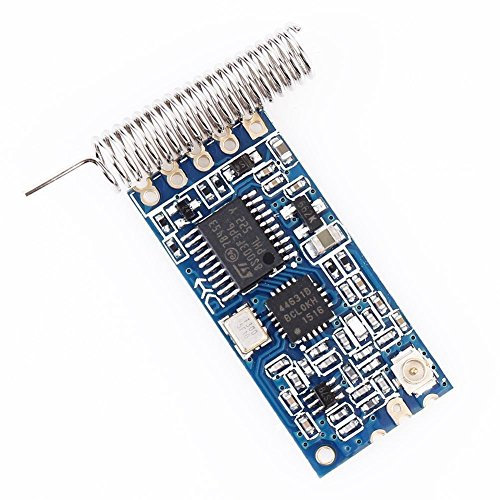 HiLetgo HC-12 433Mhz SI4463 Wireless Transceiver Wireless Data Communication Transmission Serial Port Long Distance 1000M Replace Bluetooth with Spring Antenna