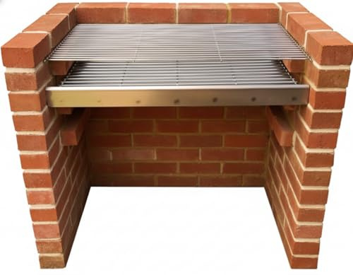 SunshineBBQs Large Stainless Steel Charcoal DIY Brick BBQ Kit 91cm x 40cm - SS103DL-R