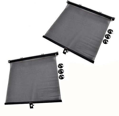 ProPlus 2 x Sonnenrollo Auto Seitenscheibe Kinder Sonnenschutz Sonnenblende 45x54cm Sonnenschutzrollo