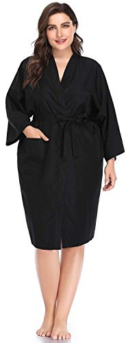 PERFEHAIR Capes et robes de coiffure pour clients, cape de barbier avec manches - Grande taille - Noir