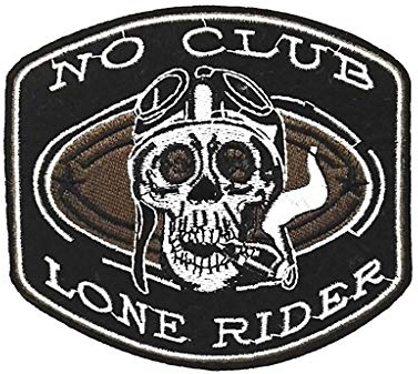 KUSTOM FACTORY Patch No Club Lone Rider