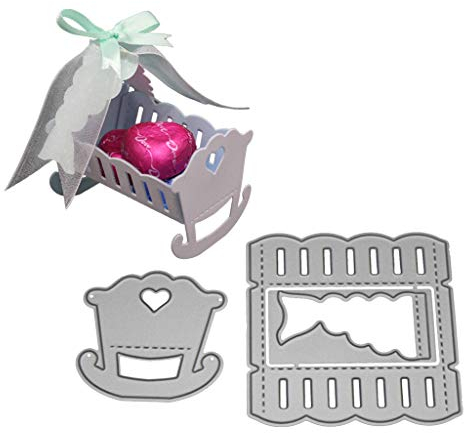 Mentin Babywiege Metall Form Schneiden Schablonen DIY Sammelalbum Dekor Papier Karten, Metall Buchzeichen, Metall Lesezeichen Als Geschenk Fuer Freunde