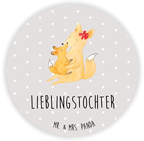 Mr. & Mrs. Panda Magnet Fuchs Mama - Geschenk, Tochter, rundmagnet, für pinwand, kühlschrank, Muttertag, zettelhalter, Kühlschrankmagnet, Schoß, Mutter