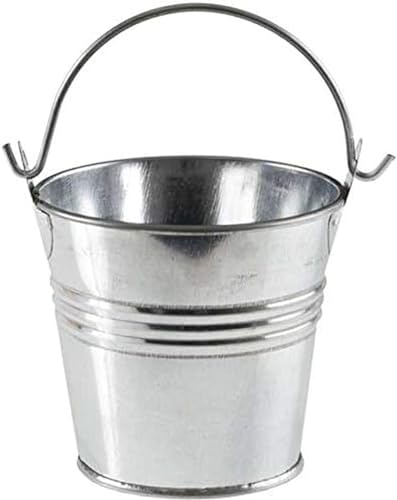 Zinkeimer Metalleimer Blecheimer verzinkt Eimer 5l 7l 10l 12l 16l Garteneimer Ascheeimer Wassereimer Silber Verschiedene Größen für Bauarbeiten Robust (10L)