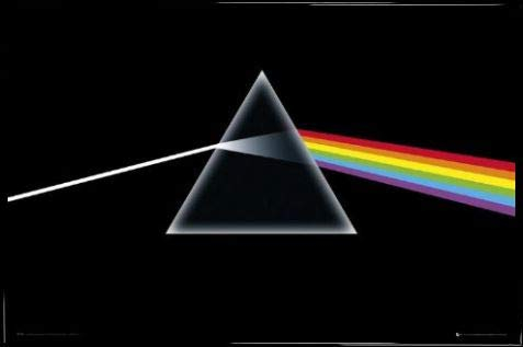 Pink Floyd Poster Plakat | Bild und Kunststoff-Rahmen - Dark Side of The Moon, Prisma (91 x 61cm)