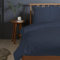 Pizuna 400 Fadenzahl aus Baumwolle Bettwäsche Dunkel Blau, 100% Langstaple Baumwolle Bettbezug und Kissenbezug, 100% Baumwolle Mako Satin 2-Teilig Bettwäscheset 200x210 + 65x65 Dunkel Blau