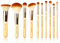 Jessup Pinselset Bambus Make Up Pinsel 10 Stück Makeup Brushes Gesichtpinsel Augenpinsel Foundation Puder Lidschatten Highlighter Concealer Blush Contour Eyeliner Synthetisches Haar T136