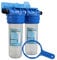 Wasserfilter Gehäuse SET DUO-XL 2 Stufen Filtergehäuse 10 Zoll x 3/4 IG-Anschluss Wasser Pumpen Vorfilter Brunnen Hauswasserwerk Garten Haus Trinkwasser Zisterne Pool