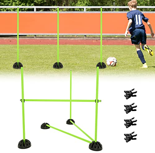 UISEBRT Kit de barres de saut Agility Grid Set Barres d'entraînement Agility Hobstacles Set d'obstacles multifonctions pour conditionnel, entraînement, dribbels, sports scolaires Vert