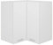 Makastle Eck-Hängeschrank Küche, 2-türig, 2 Regalböden, Eckhängeschrank vielseitig Oberschrank Badezimmer Hängeschrank Badezimmerschrank Wandschrank Badschrank Medizinschrank Weiß 57x57x60 cm