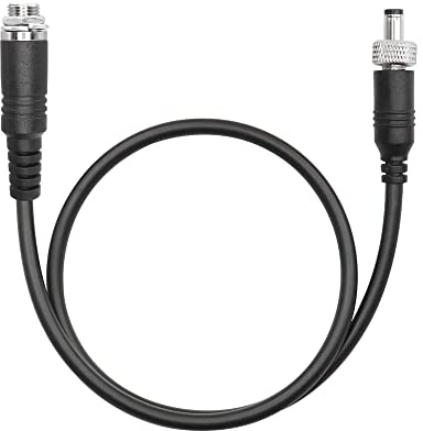 QIANRENON DC 5,5 mm × 2,1 mm Panel Mount Thread Locking Power Cable,5 × 2,1 mm Male Plug Head with Locking Nut,5.5 × 2.1/2.5 mm Female Socket with Thread,for DC 12V Power Adapter,50cm/19.6in