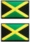 2 PCS Jamaica Jamaican Flag Patch Hook and Loop Embroidered National Applique Emblem Patch for Team Work Clothes Football Jersey Backpack Caps Travel Biker Tactical Military