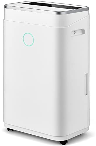 GOPLUS Deshumidificatuer d Air 25L/Jour Portable avec Roue, pour Chambre 30m², Déshumidificateur Electrique avec Réservoir 6,5L, Minuterie 24H, 2 Mode & 2 Vitesse, Mode Sommeil Silencieux, Salon, Cave