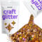 Hemway Craft Glitter - Bronze Brown Holographic | 100g Multi Size Metallic Sequin Flakes for Resin & Epoxy Crafts | Supplies for Tumblers, Cards, Jewellery, Candle, Hair, Face, Body & Nail Art