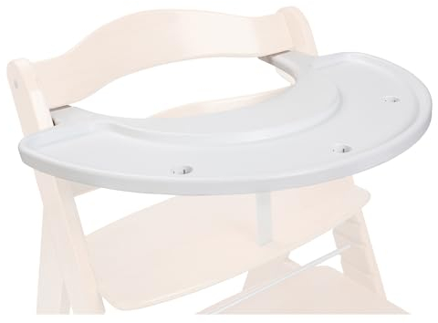 hauck Vassoio Seggiolone Play Tray - Adatto per Seggiolone Pappa Alpha+/Beta+, Certificato GRS, Sistema a Clic, Accessori Gioco Separati - Bianco