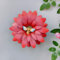 Red Flowers Wall Decor, 21x21cm Large Metal Wall Art - Colorful Flowers Ornaments Hanging Sculpture for Outdoor Indoor Home Living Room Bedroom Office Garden Decoration
