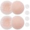 lumcov 2 Paires Cache-tétons adhésifs réutilisables en Silicone Doux,Réutilisable Cache-tétons,Cache Teton Femme,Cache-tétons Auto-adhésif Invisible en Silicone Nipple Cover[8cm,Couleur-8]