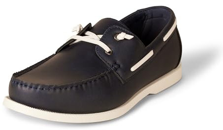 Amazon Essentials Zapato Náutico sin Cordones con Ventilación Hombre, Azul Marino, 44 EU