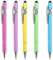 ENLACE Kugelschreiber Set 5 Stück - Hochwertiger Metall Kugelschreiber Mit Touchpen, Ergonomische Kullis, Druckkugelschreiber Schwarze Tinte für Büro, Haushalt & Schulbedarf