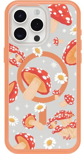 OtterBox Symmetry Series transparente Schutzhülle für iPhone 15 Pro Max (Orange), rastet auf MagSafe EIN, Ultra-schlank, erhöhte Kanten schützen Kamera und Bildschirm