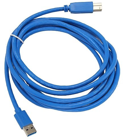Dpofirs Cable de Impresora USB 3.0 de 3 Metros, Cable de Escáner de Impresora USB A Macho A B Macho Compatible con hasta 5 Gbps para Transferencia de Datos, Cable de Impresión USB A A B