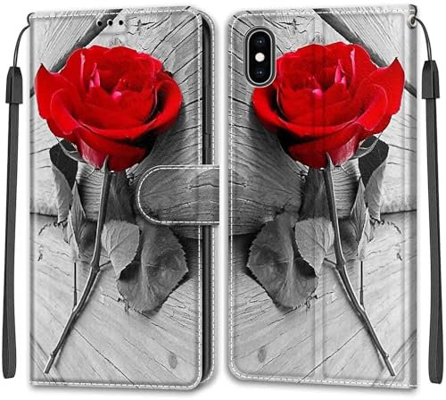 for iPhone XS Max Case, Premium PU Leather Shockproof Protective Phone Case with Card Slots Kickstand Compatible with iPhone XS Max Phone Case