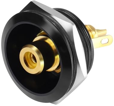 QIANRENON Vergoldete RCA Gewinde Befestigung Löten Adapter RCA Buchse Panel Montage Löt AV Anschluss RCA Komponenten Audio Lötbuchsen, für Audio Phono Lautsprecher Grammophon S/PDIF, (Gelb)