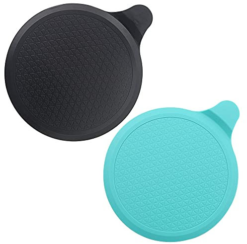 Tomario 6 Extra große Silikon Waschbecken Stopfen, Universal Dusche Drain Tub Plug für Dusche Bad Küchenspüle Waschbecken, Schwarz+Blau