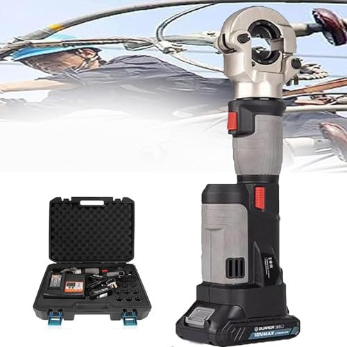 Engarzadora de cables hidráulica eléctrica, Alicates de engarzado hidráulicos recargables Engarzadora de terminales de cable hidráulico Herramienta de engarzado de cables para terminales de aluminio