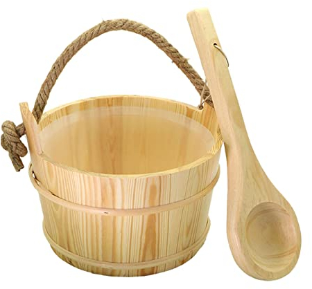 GeRRiT Ice Bucket, ice bucket gift Wood Ice Buckets With Liner Extended Handle 6l/1.32 Gallons Ice Buckets With Scoop For Bar Champagne And Beer wine buckets for parties