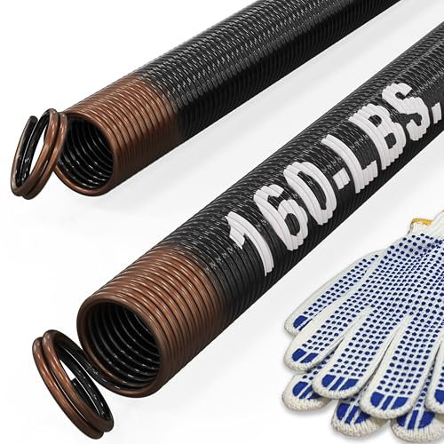Blesseras Kit de remplacement de ressorts d'extension de porte de garage de 72,6 kg, 63,5 cm de long, extrémités à double boucle, 1 paire