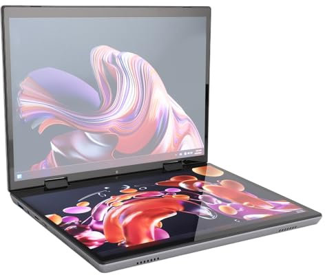 Tangxi Laptop Touch con Doppio Schermo, Laptop Convertibile da 10,5 Pollici Celeron N95 32G 128G Notebook con Doppio Touchscreen per Laptop 11 PRO, SSD da 32 GB 128 GB,