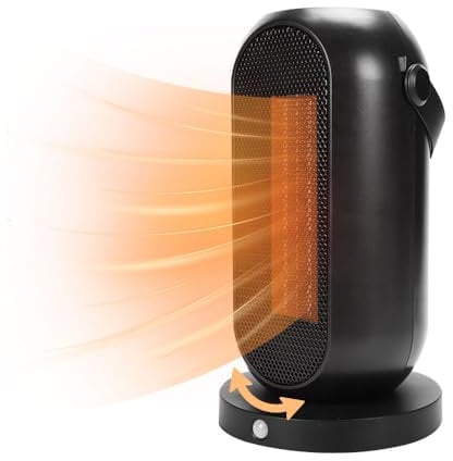Vmxlso Room Heaters for Home Low Energy Silent, 1500w Electric Fan Heater, Space Heaters for Indoor Use, Portable Ceramic Heater with 3 Heat Settings, Tip-Over and Overheat Protection for Home Office