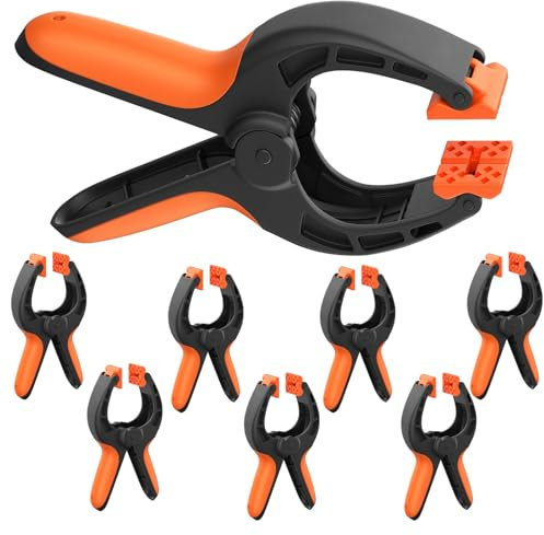 morsetti a molla, 8 pcs Morsetti per legno di grandi dimensioni,in nylon infrangibile,per colle, piscina, fotografia – Morsetti a molla ad alta forza di serraggio morsetti da falegname
