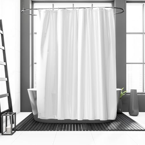 Zanfqvo Duschvorhang 180 x 200 cm, Duschvorhang Badewanne mit 12 Duschvorhangringen, Textile Vorhänge in Badezimmer, Badvorhang Anti-schimmel Wasserdicht Waschbar