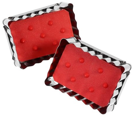 PHENOFICE 2St Keksform drücken kochgeschirr küchenwerkzeug Puddingform bratentopf Tortenform Butterkekse keksausstecher selber machen Druckformen Plätzchenformen Rostfreier Stahl Silver