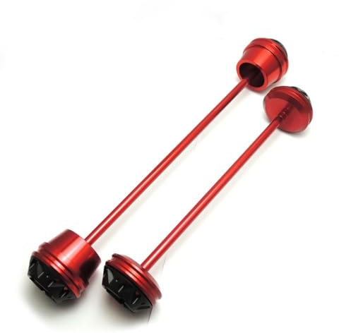 SSFGHRHQ Für B&M&W S1000RR 2009-2016 S1000R 2014-2015 HP4 2012-2014 Motorrad Vorder- Und Hinterachse Anti-Herbst Ball Körper Schutz Crash-Pad(Rot)