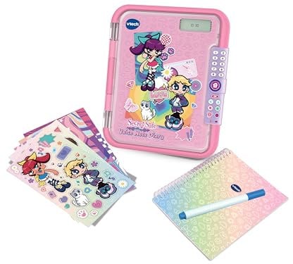 VTech Secret Safe Voice Note Diary, Interactive Diary, Secret Diary with Voice Notes, Personalise with your own Design, Gifts for Children with 3 Games, For Ages 5, 6, 7+ Year Olds, English Version