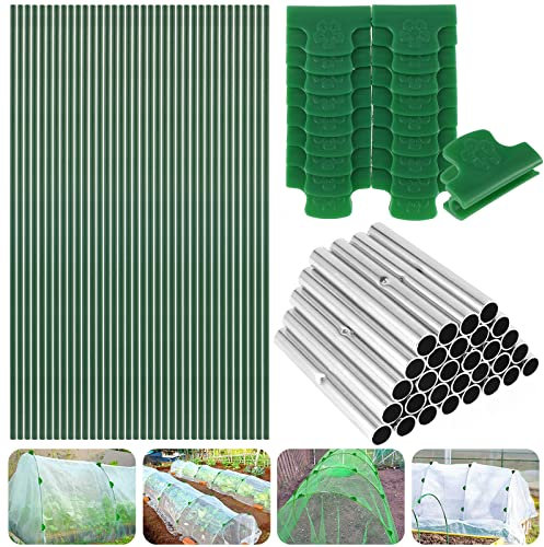 BOBASH 36Pcs 17 In Greenhouse Hoops for Rised Beds, Garden Hoops for Netting Detachable Fiberglass Support Hoops Frame Grow Tunnel Garden Hoops for Patios, Vegetable Gardens and Raised Garden Beds