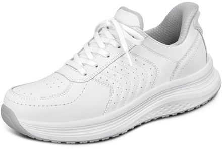 Orthofeet Women's Orthopedic Knit Roam Hands-Free Sneakers, White, Size 5.5