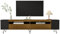 LERFAN Meuble TV moderne - Console - Noir et aspect bois - Longueur : 180 x 36 x 43 cm (l x p x h)