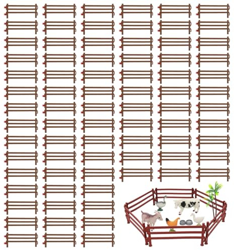 80 Stück Zaun, Zäune,Playmobil Zaun Für Pferde,Kreatives Lernspielzeug, Ideal Für Bauernhof-Szenen Und DIY-Projekte, 9 X 4 X 0,8 cm