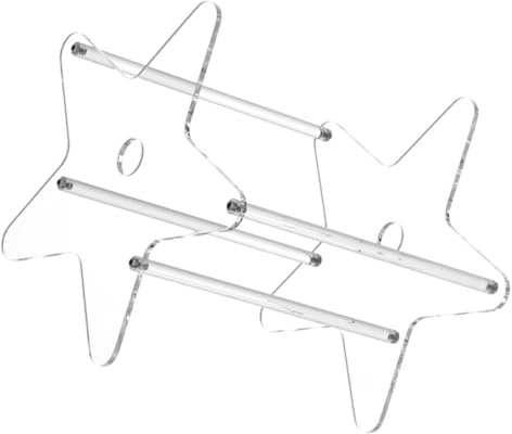 TOPPERFUN Creative Transparent Acrylic Desktop Bookcase with Vinyl Record Storage Rack Stable Document Organizer for Office and Home Multifunctional Tabletop Book and Record Holder