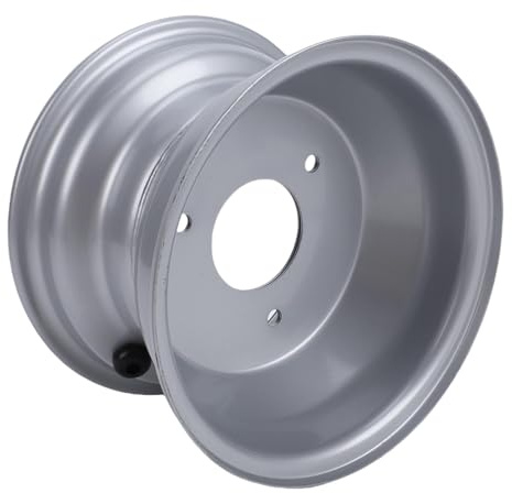Ausla Llantas de Acero de 16x8-7 para ATV, Buje de Rueda de 7 Pulgadas con 3 Agujeros para Tornillos para Kazuma Quad ATV Go Kart UTV, Neumáticos Todoterreno de 125ml y 150ml. (SILVER)