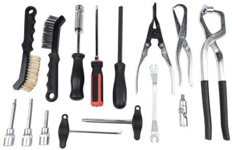 EHXqaXZcf AP03 Brake Caliper Cleaning Tool 15PCS Drum And Disc Brake Tool Kit With Brake Spring Pliers Compressor Puller