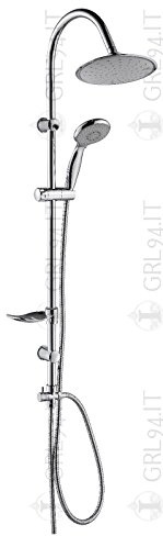 Colonna Doccia DAMAST Nature TONDA Set Soffione doccetta e portasapone