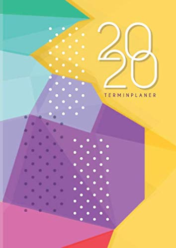 Terminplaner 2020: Taschenkalender 1 Woche 2 Seiten | abstraktes Design