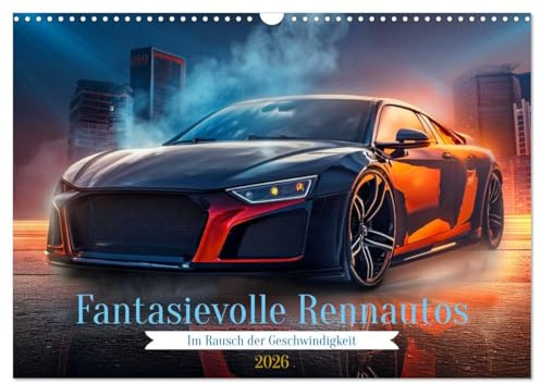 Fantasievolle Rennautos - Im Rausch der Geschwindigkeit (Wandkalender 2026 DIN A3 quer), CALVENDO Monatskalender: Traumwagen, die keine Grenzen kennen (CALVENDO Mobilitaet)