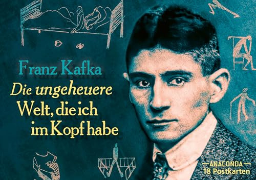 Postkarten-Set Franz Kafka - Die ungeheure Welt, die ich im Kopf habe: 18 Kunstpostkarten aus hochwertigem Karton. ca. 0,28€ pro Karte