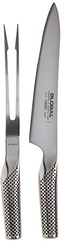 Global G-313 Knives Carving Set (G-3,G-13) 2 Pc, Stainless_Steel, Silver